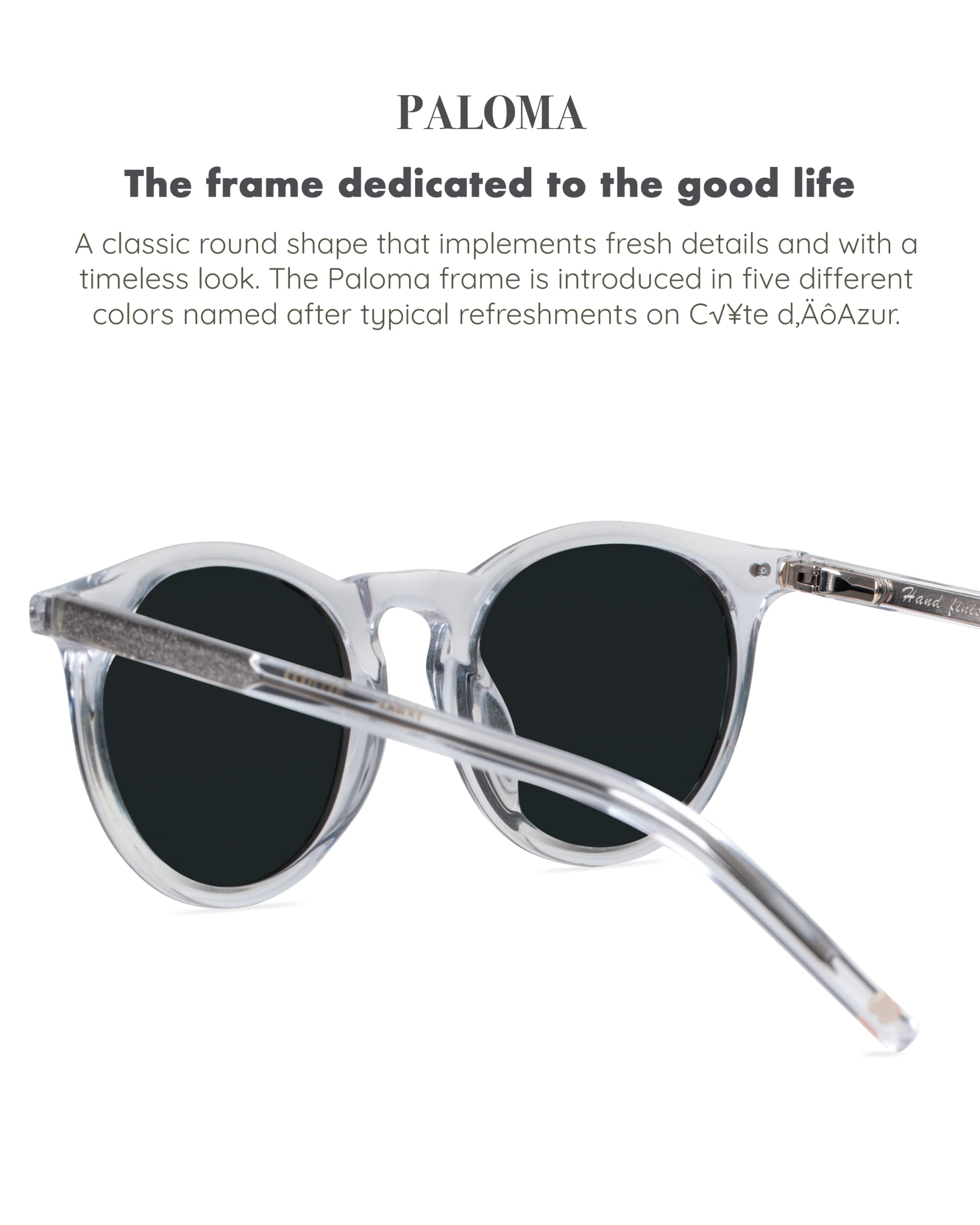 Christopher Cloos Paloma On The Rocks Round Polarized Sunglasses for Men & Women - UV Protection Unisex Aviator Sunglasses with Case - Perfect for Driving, Beach & Outdoor Activities