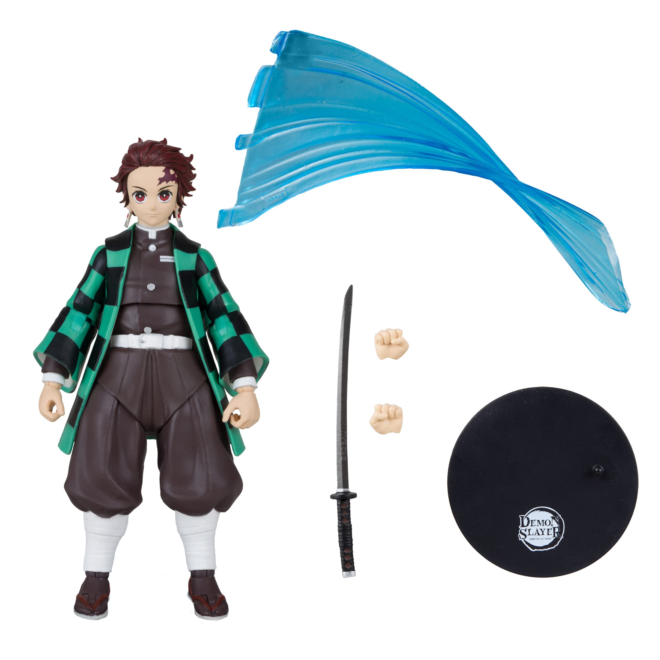McFarlane Toys Demon Slayer 7-Inch Action Figure Wave 1 - Tanjiro Kamado Collectible Anime Figure for Display & Cosplay Play