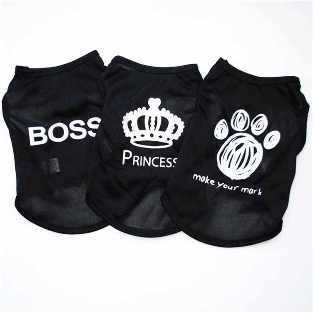 3-Piece Cute Printed Dog Shirts - Soft Breathable Sleeveless Vest Puppy Sweatshirt Outfit for Small Medium Dogs | Comfortable Pet Apparel for Daily Wear, Walks & Photo Shoots