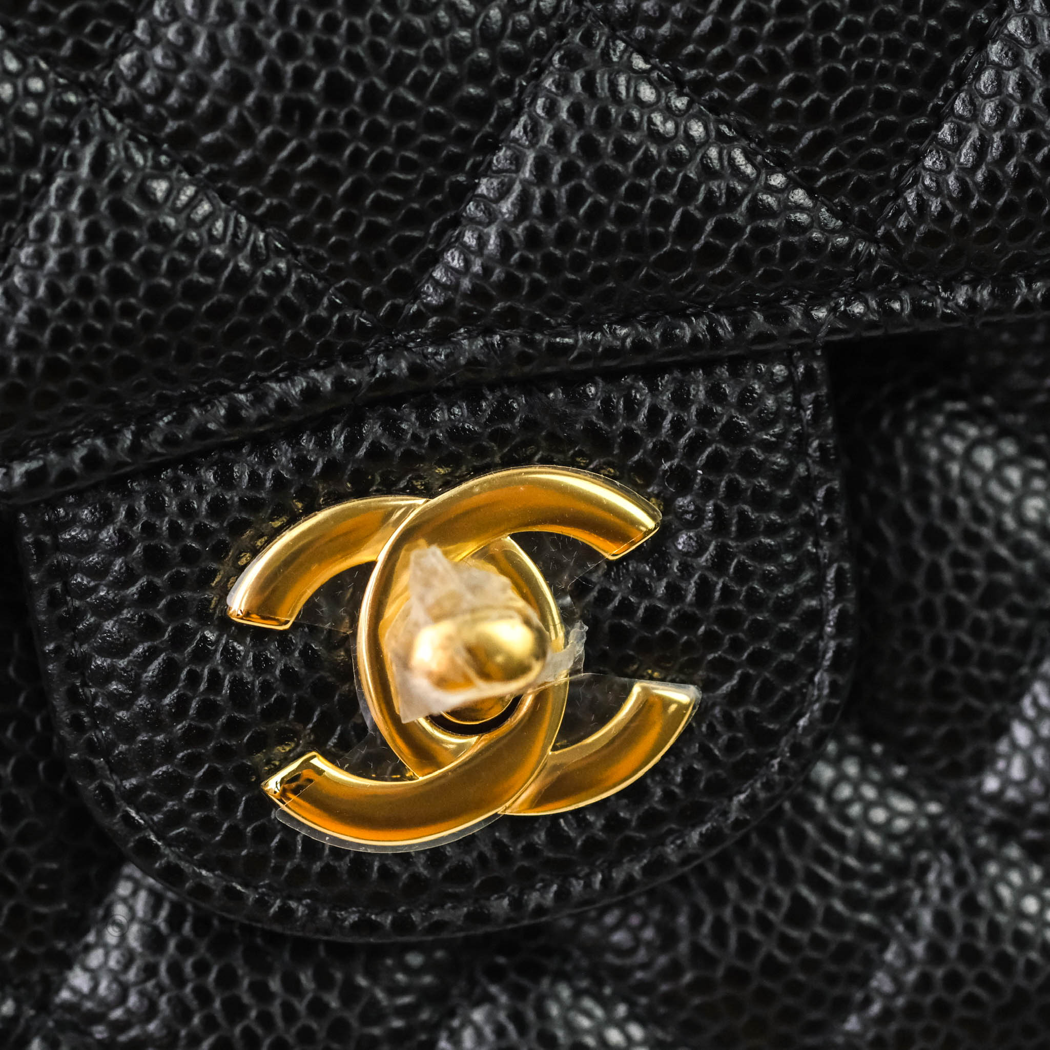 Chanel Classic Medium Double Flap Bag Black Caviar Leather with Gold Hardware - Luxury Designer Handbag for Women, Perfect for Work, Evening & Special Occasions
