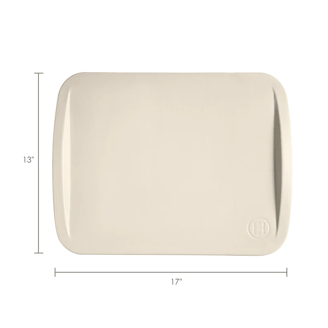 Emile Henry Maestro Pizza Stone - Premium Ceramic Baking Stone for Perfect Homemade Pizza, Bread & Pastry | Ideal for Oven, Grill & Outdoor Cooking | Cream Color