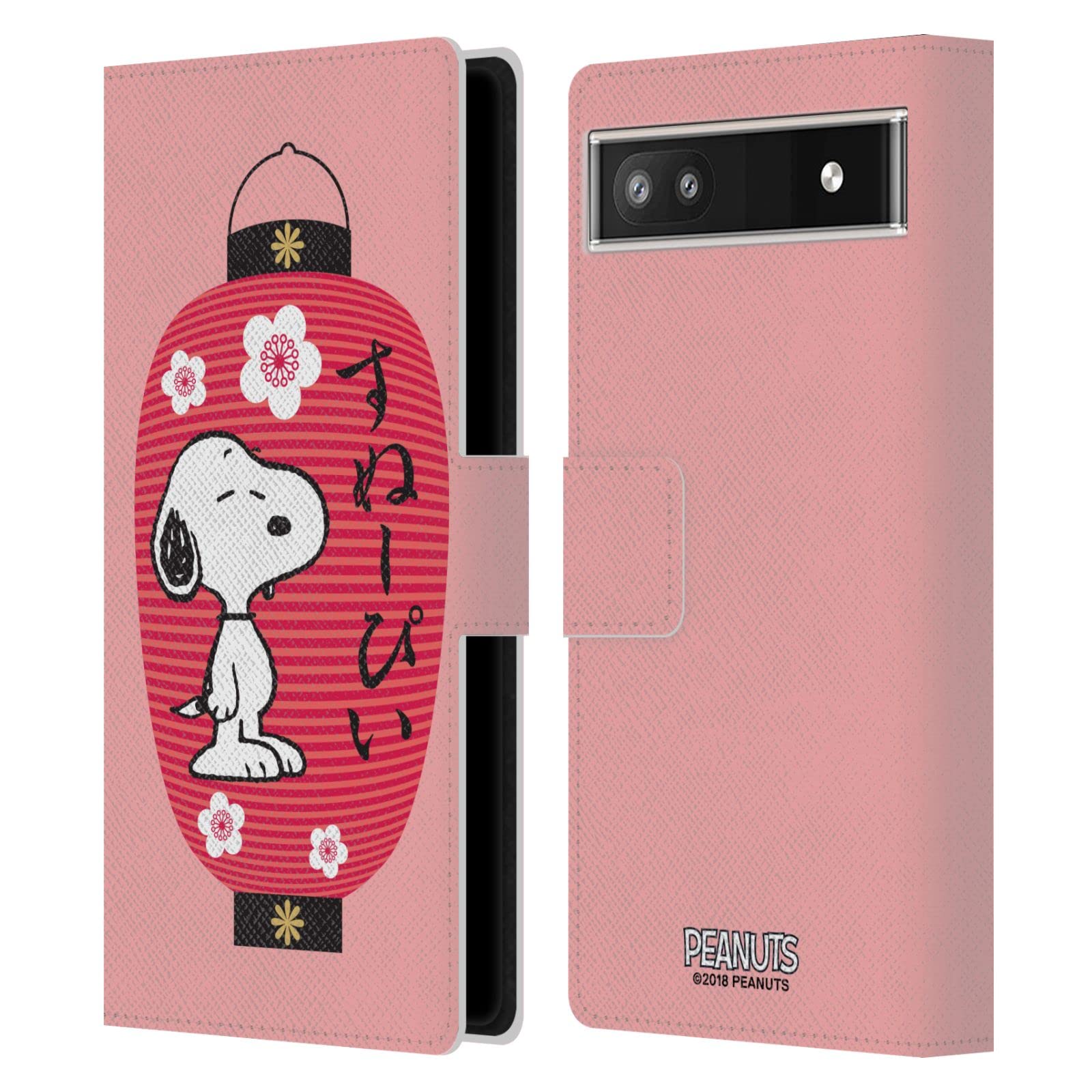 Official Peanuts Snoopy Leather Wallet Case for Google Pixel 6a - Perfect for Travel & Daily Use