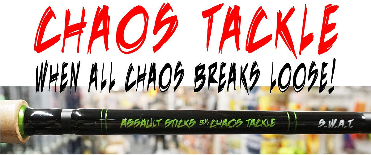 Chaos Tackle Assault Stick Fishing Rods with Split Grip - Lightweight & Durable for Bass, Walleye, and Freshwater Fishing | Perfect for Casting, Jigging, and Tournament Angling