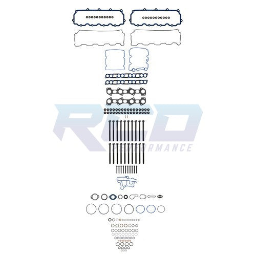 Fel Pro 2003-2010 Ford 6.0L Powerstroke Cylinder Head Bolt & Gasket Kit (Excludes Head Gaskets) - Engine Rebuild & Repair for F-250, F-350 Super Duty Trucks