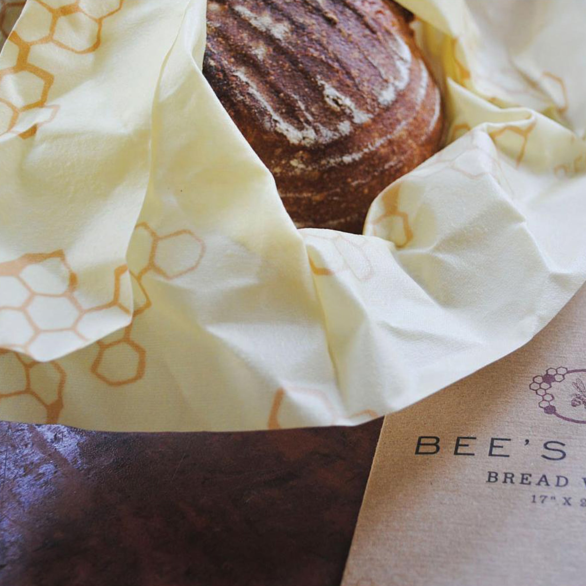 Original Bee's Wrap Bread Wrap - Eco-Friendly Reusable Beeswax Food Storage (17x23) - Perfect for Fresh Bread, Sandwiches & Bakery Items