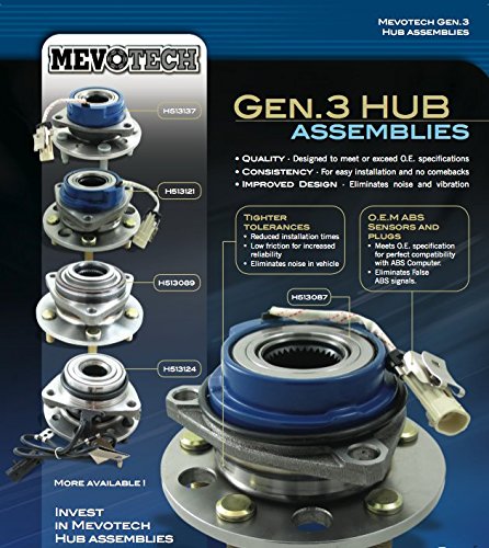 Mevotech H512243 Wheel Bearing and Hub Assembly - Front or Rear Replacement for Smooth & Quiet Ride - Perfect for Trucks, SUVs, and Sedans