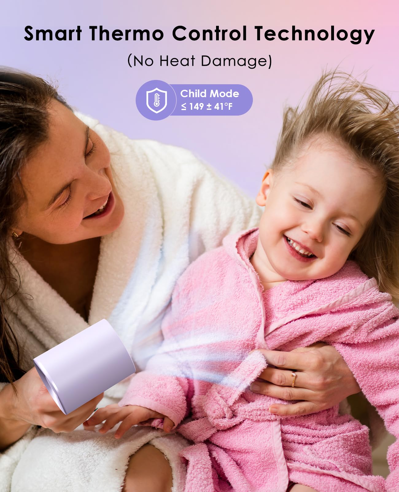 OSOU Professional 1200W Ionic Hair Dryer - 110,000 RPM High-Speed Blow Dryer with 360° Rotating Nozzle, Low Noise Travel & Home Hair Dryer for Women & Men (Purple) - Perfect for Salon-Quality Styling at Home, Travel & Daily Use