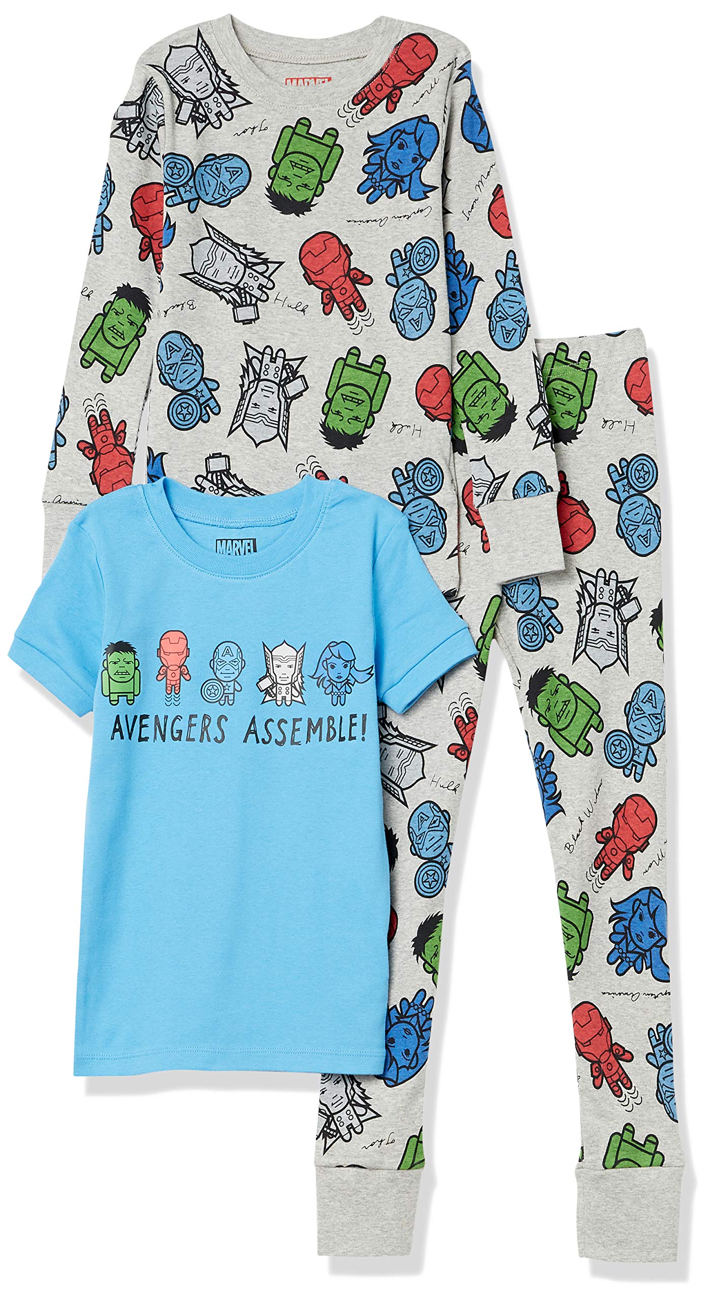 Disney Marvel Star Wars Frozen Baby Toddler Boys' Cotton Pajama Sets - Snug-Fit Sleepwear for Kids | Birthday Gifts & Holiday Pajama Party Outfits
