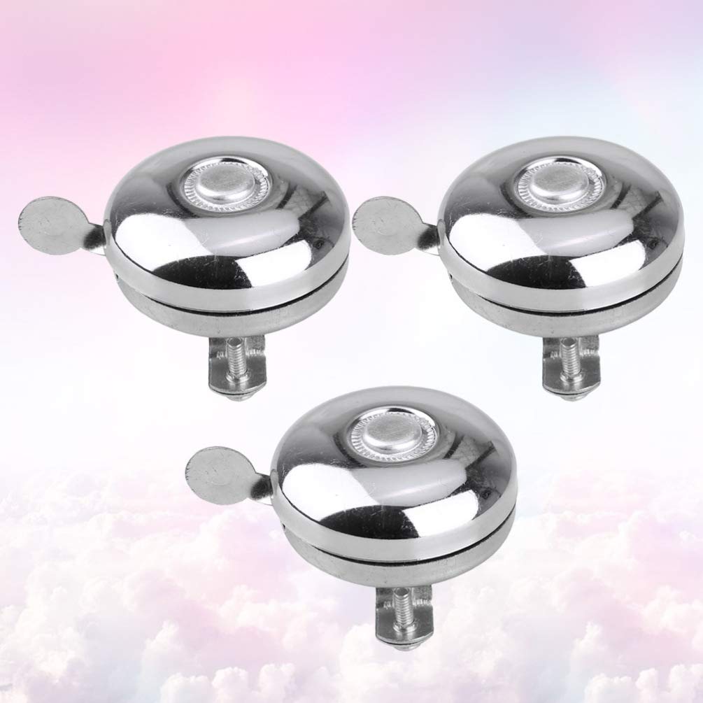 VOSAREA 3-Pack Metal Bike Bells - Loud Iron Warning Bicycle Bell for Road Bikes, Mountain Bikes & Commuter Bikes | Durable Cycling Accessories for Safety & Alerting Pedestrians