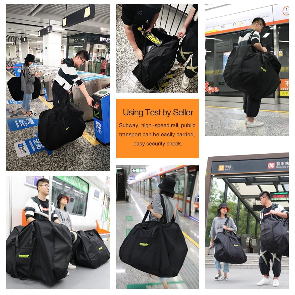 20 Inch Folding Bike Bag - Durable Mountain Bicycle Travel Case for Airplane Transport & Shipping | Perfect for Commuting, Travel & Bike Storage