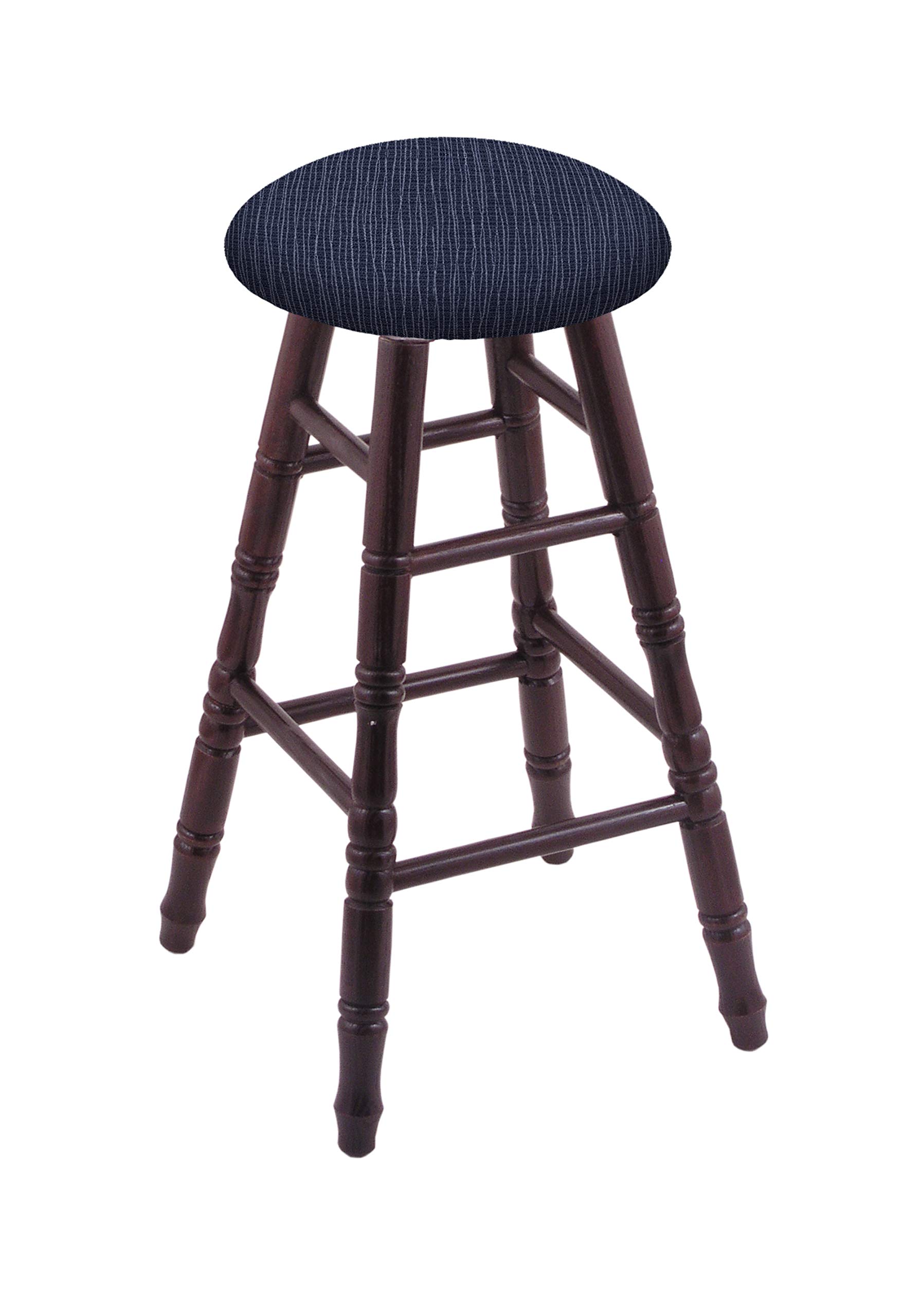 Dark Cherry Oak Counter Stool with Graph Anchor Seat - Modern Kitchen Bar Stools for Home, Restaurant & Cafe Use