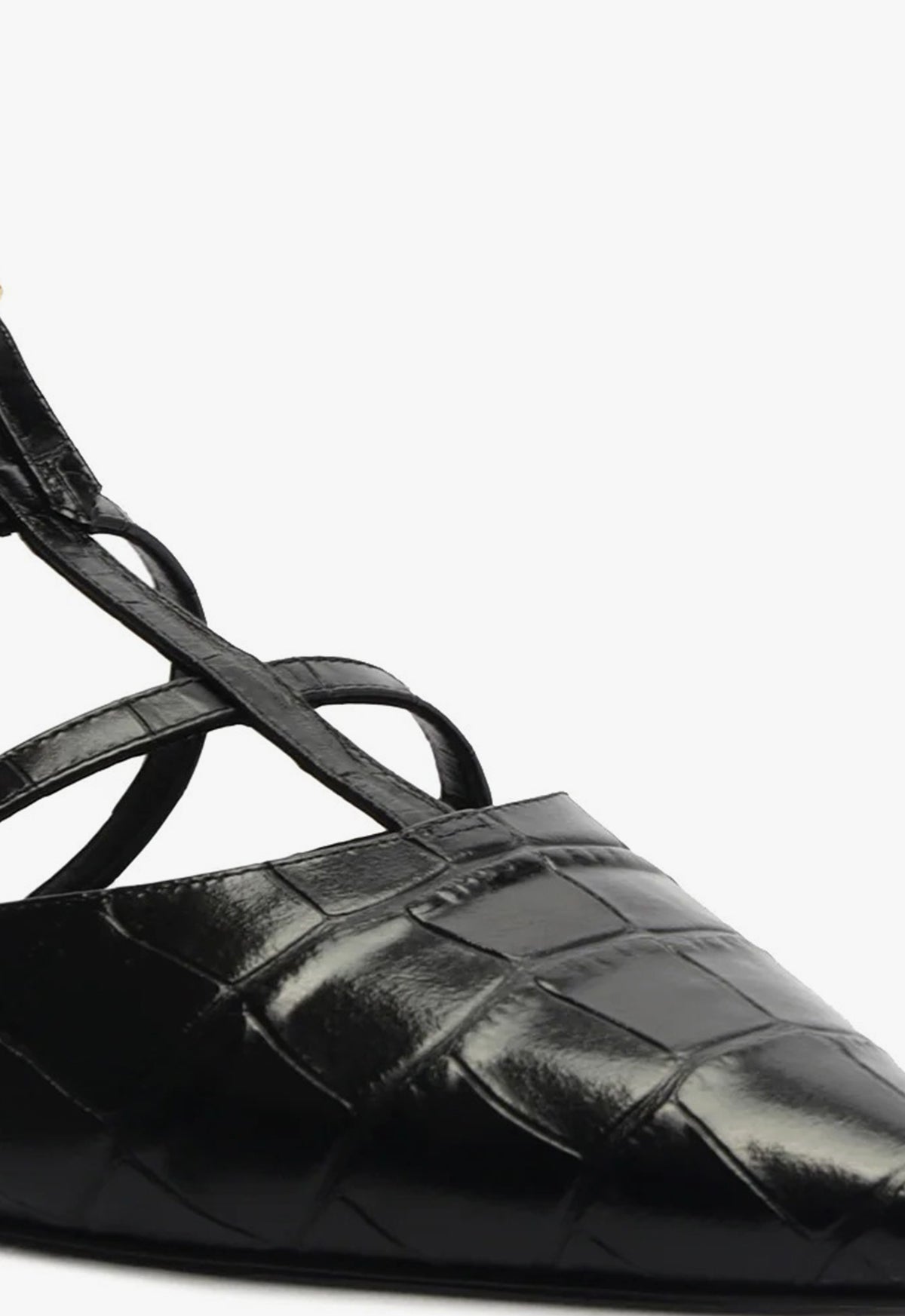 Hayden Ballet Flats - Crocodile Embossed Genuine Leather Women's Shoes for Work, Office & Casual Wear