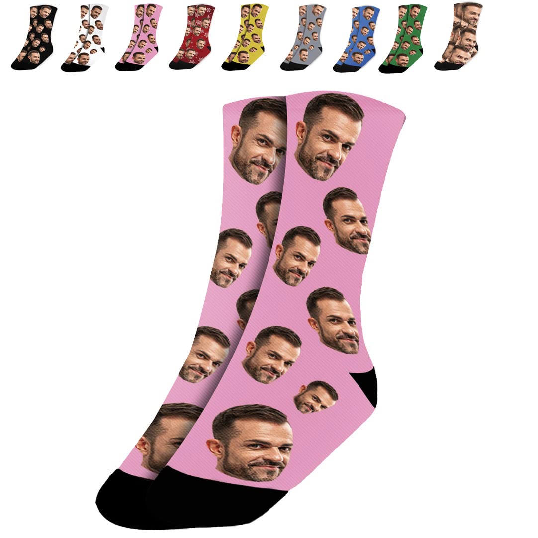 Custom Photo Socks with Your Face or Dog - Personalized Picture Socks for Men & Women - Great for Gifts, Couples, Pet Lovers & Special Occasions