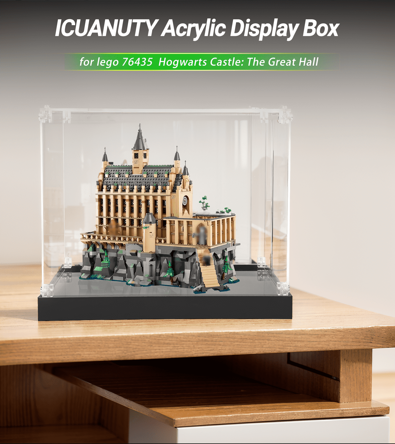 LEGO Harry Potter Hogwarts Castle: The Great Hall 76435 Display Case - Premium Acrylic Protector for Collectible Building Sets - Perfect for Showcasing & Protecting Your LEGO Collection at Home or Office