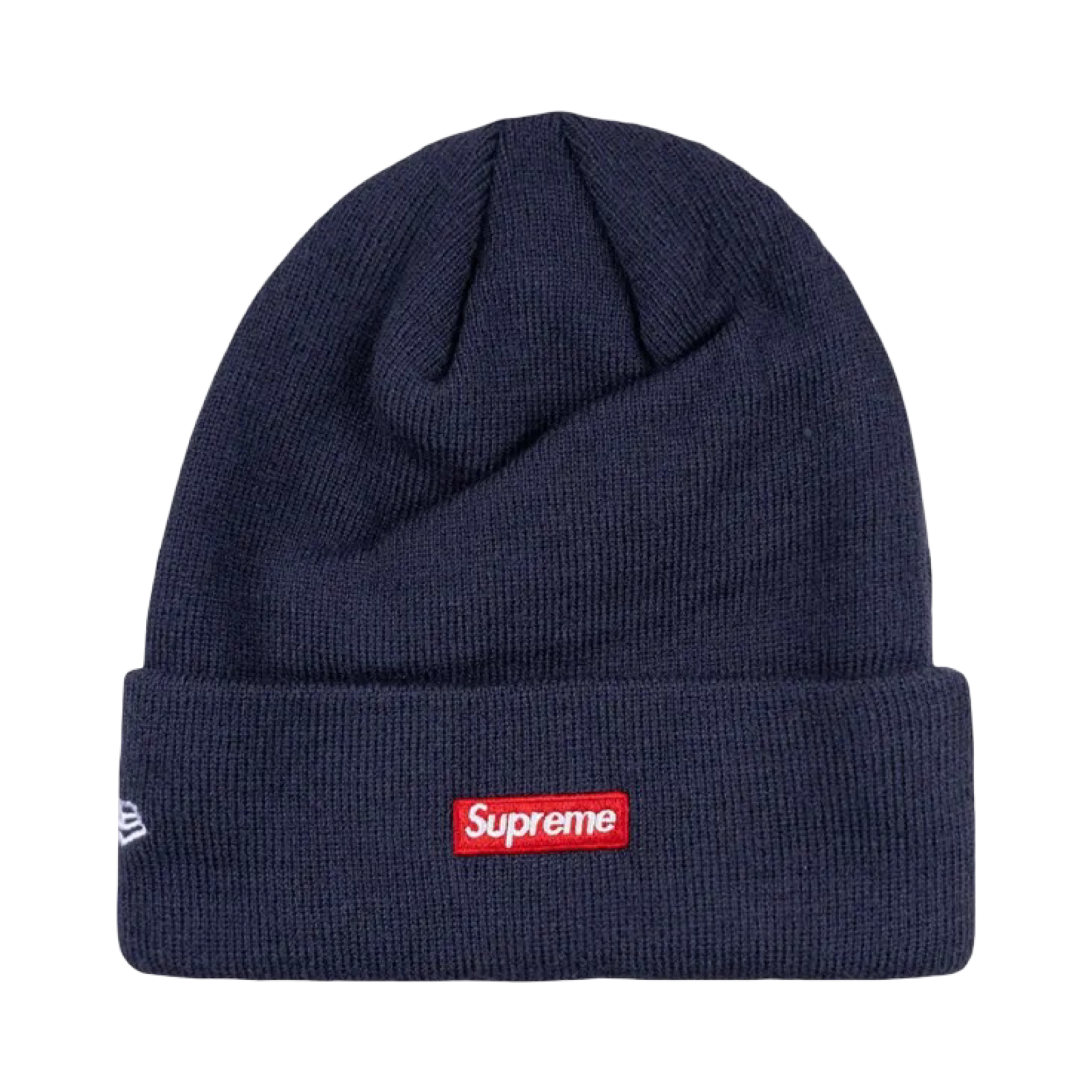 New Era x Supreme FW22 Navy Red Beanie - Winter Warm Knit Hat for Men & Women - Perfect for Skiing, Snowboarding & Outdoor Activities
