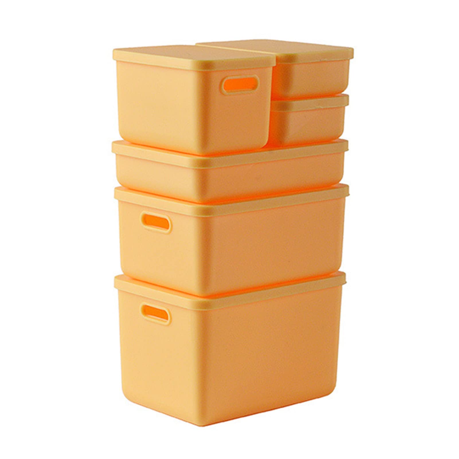 LEAQU Miniature Storage Box for Dollhouse - Realistic Simulation Toy Organizer, High-Quality Craftsmanship, Yellow - Perfect for Dollhouse Accessories & Miniature Collectibles Storage