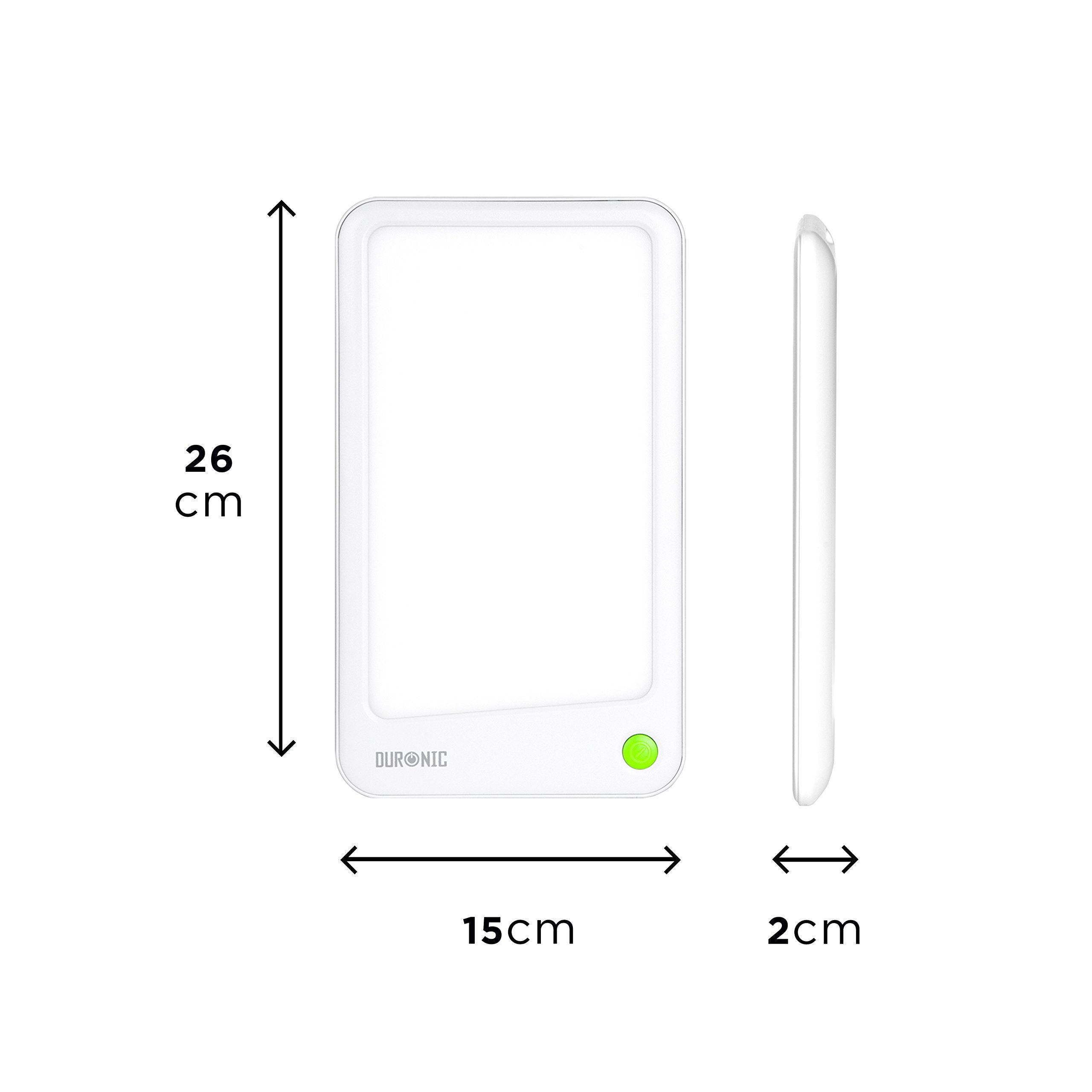 Duronic SAD Light Therapy Lamp Box SADT2 - 10,000 Lumens Portable Daylight Therapy Light for Seasonal Affective Disorder (SAD) & Winter Depression - Natural Sunlight Lamp for Home, Office & Travel Use