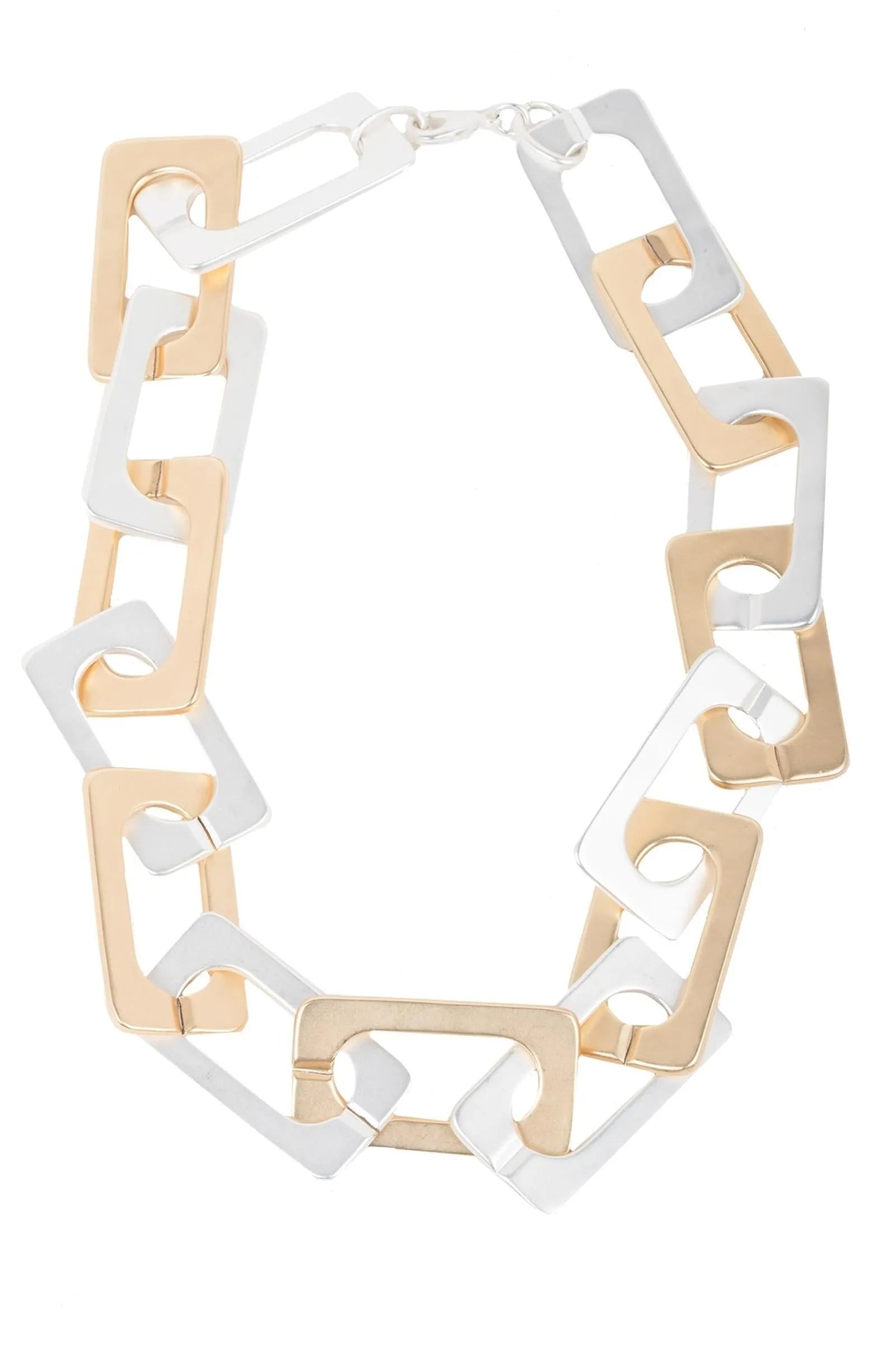 Chunky Chain Duo Necklace Set - Trendy Layered Gold & Silver Necklaces for Women - Perfect for Casual Outfits, Date Nights & Gift Giving