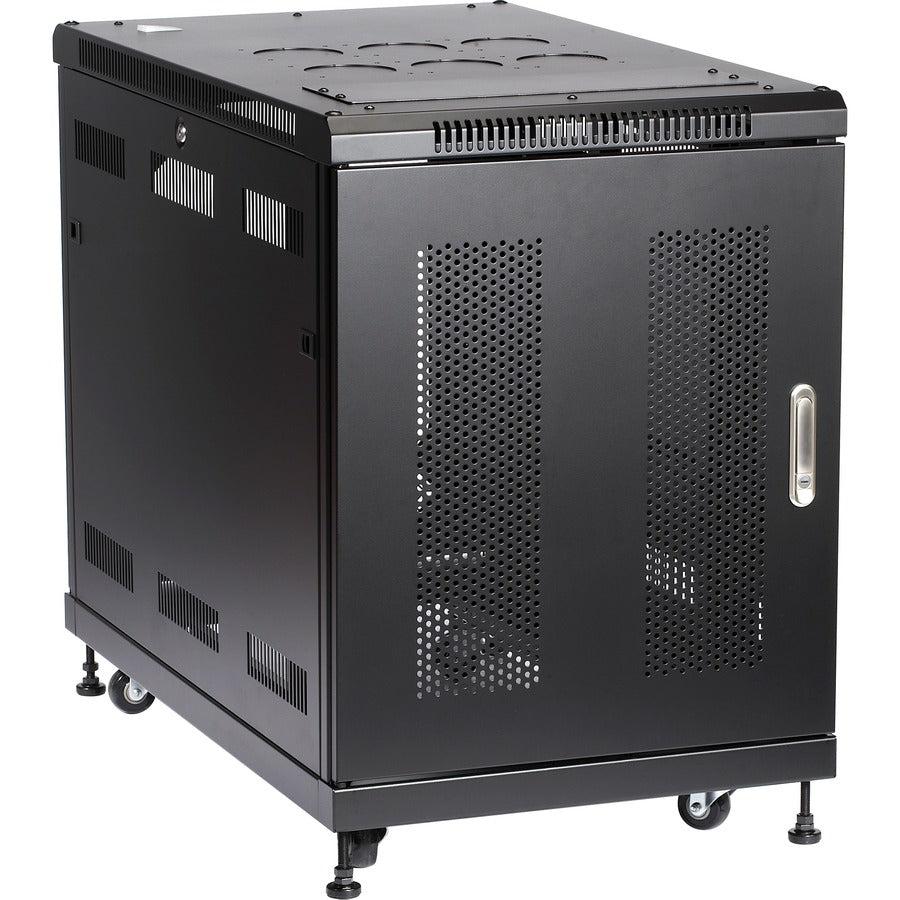 15U Server Cabinet 24 Inch Wide x 40 Inch Deep with Tempered Glass Door - Ideal for Data Centers, Network Racks & Home Server Rooms
