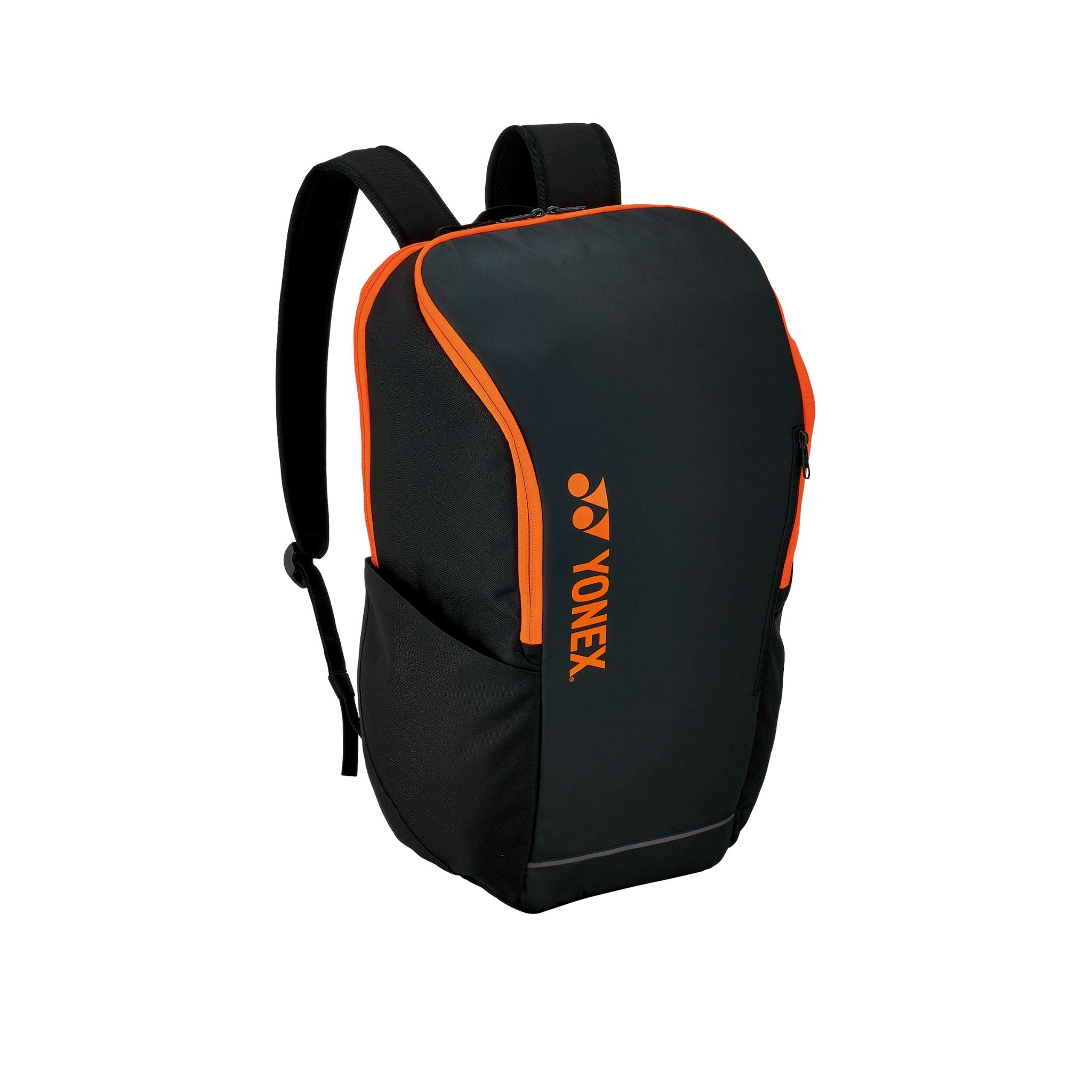 Yonex BAG42312 Team Small Backpack for Badminton & Tennis - Lightweight Sports Bag with Shoulder Straps [Black/Orange] - Perfect for Gym, School & Travel Accessories