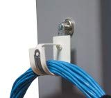Platinum Tools 1 Inch Side Mount Magnet HPH J-Hook - Black (10 Pack) - HPH16MH-10BK | Secure Cable Management for Network Racks & Data Centers