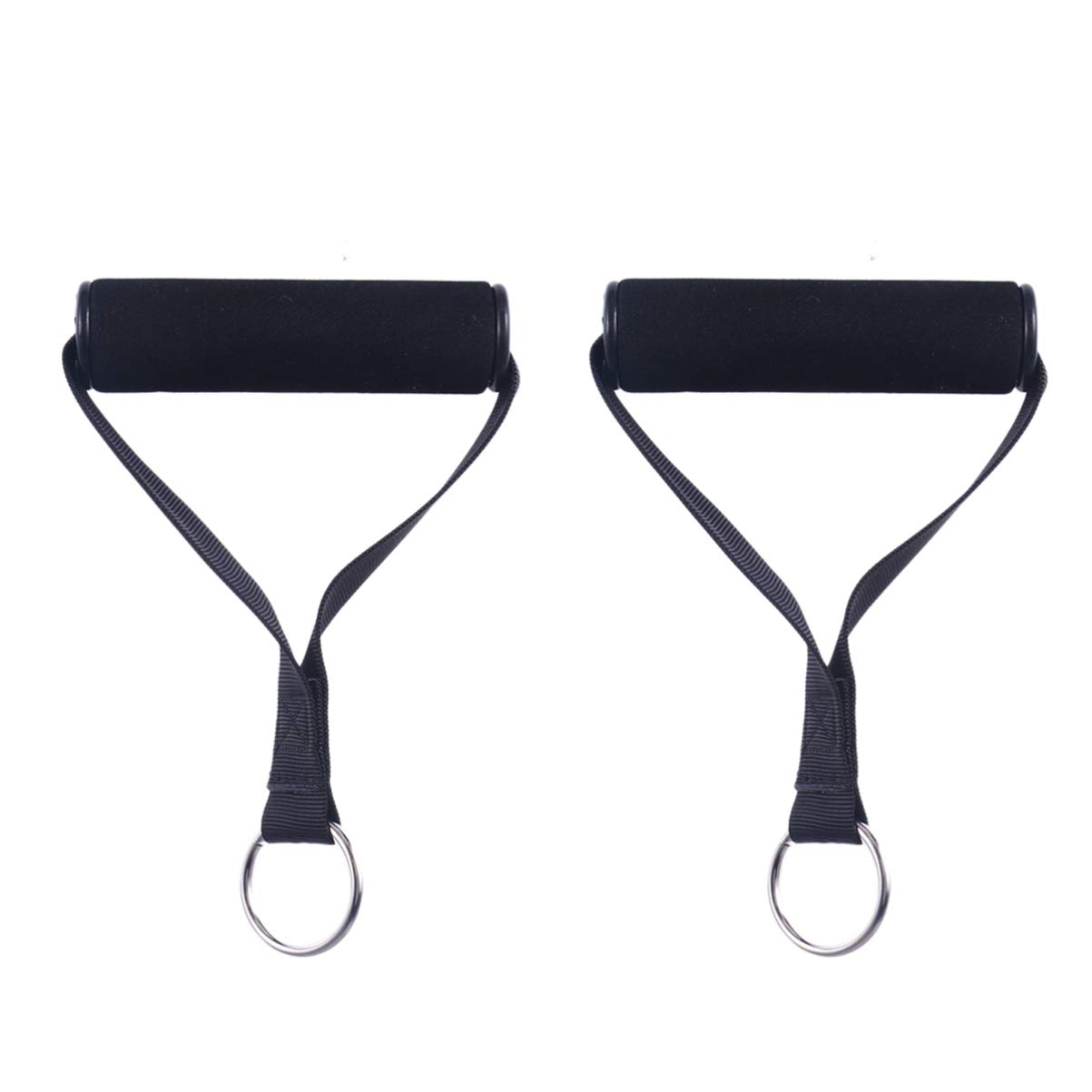 Garneck 1 Pair Fitness Strap Handles - Heavy Duty Gym Workout Straps with Foam Grips for Weightlifting, Cross Training, Yoga & Bodybuilding - Perfect for Home Gym, Fitness Studio & Outdoor Exercise