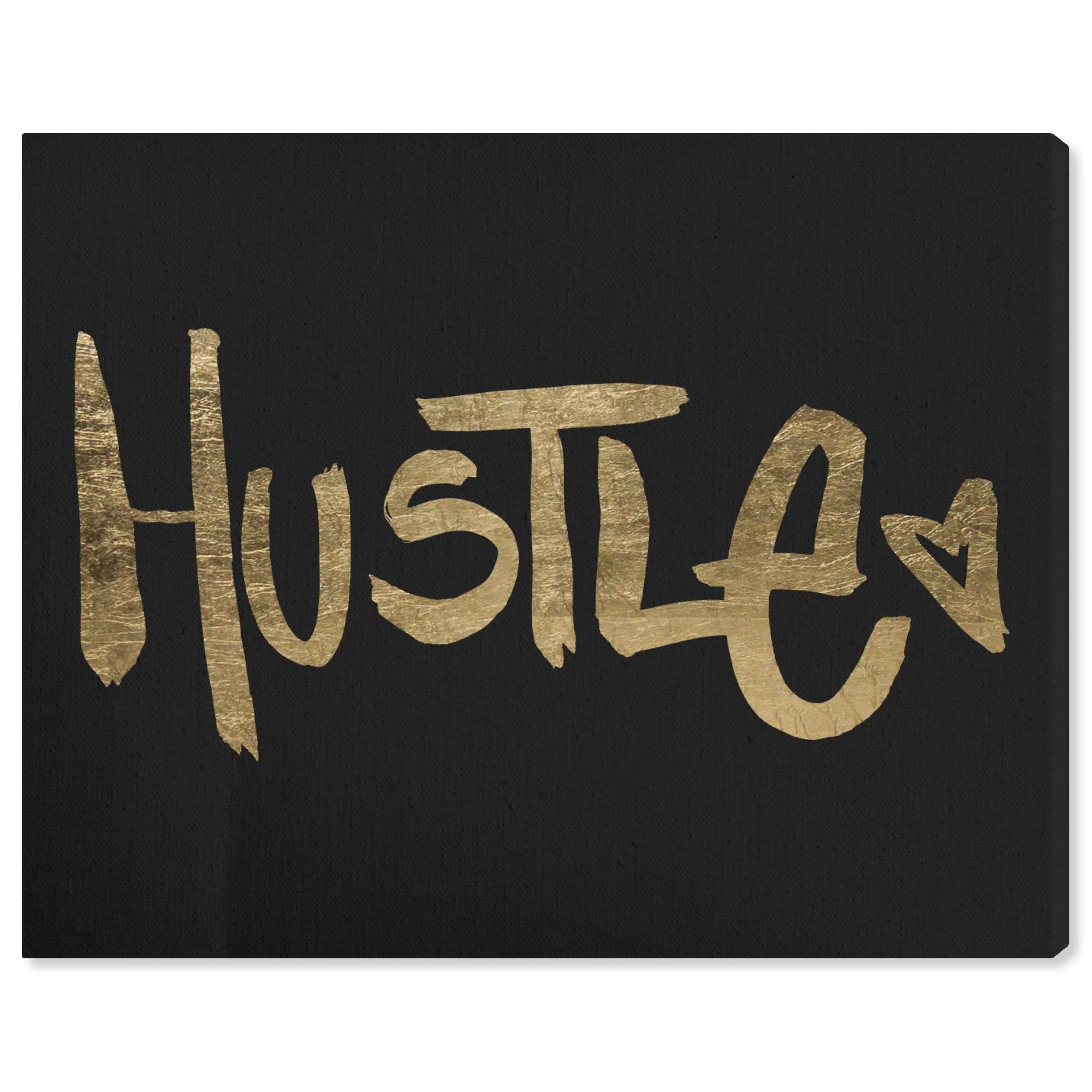 Hustle Motivational Wall Art Canvas Print - 30