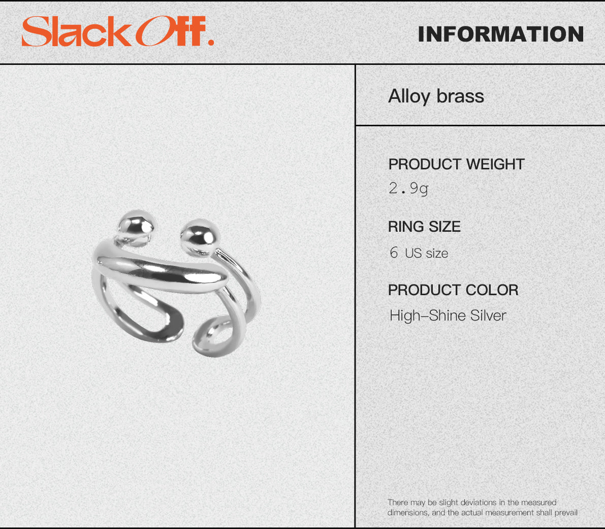 SlackOff Double Smiling Ring - Fun Couple Friendship Rings for Women & Men - Perfect for Valentine's Day, Anniversary Gifts & Everyday Wear