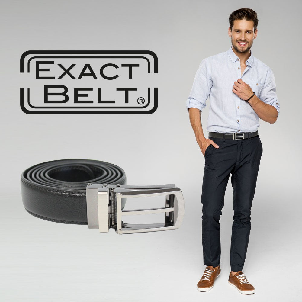 Exact Belt - Premium Leather Dress Belt for Men | Classic & Stylish Formal Wear Accessory | Perfect for Office, Business Meetings & Special Occasions