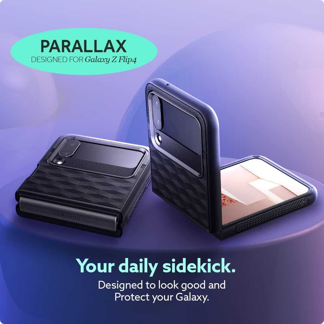 Caseology Parallax 3D Ergonomic Pattern Protective Case for iPhone 14 Pro Max - Matte Black | Shockproof & Anti-Slip Design | Perfect for Work, Travel & Outdoor Activities
