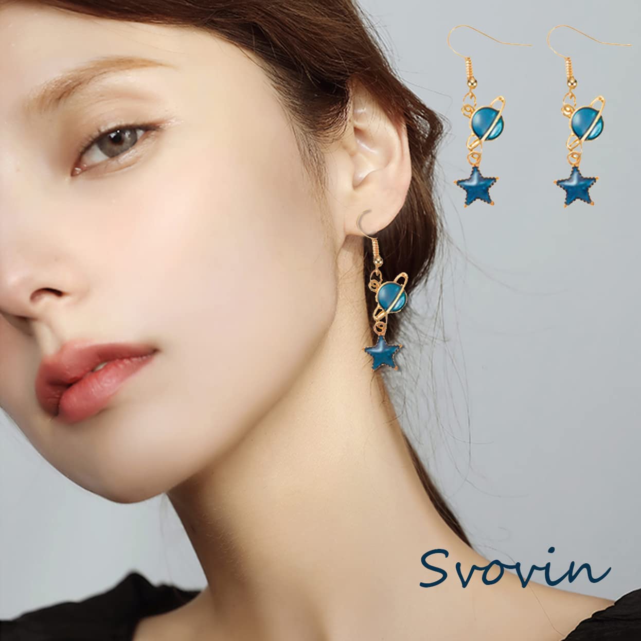 16 Pairs Moon and Star Earrings for Women - Dangle Earth Planet Asymmetrical Drop Earrings - Astronaut Space Stud Jewelry - Perfect for Cosplay, Astronomy Lovers & Unique Gift Giving