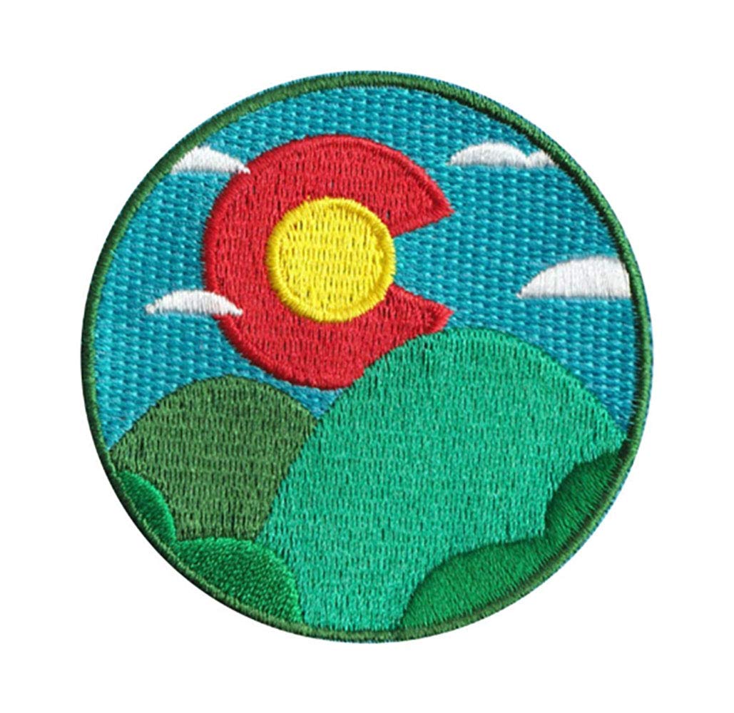 Colorado State Patch - 100% Embroidered Iron-On or Sew-On Applique for Jackets, Hats, Bags & DIY Crafts - Perfect for Colorado Pride & Outdoor Enthusiasts