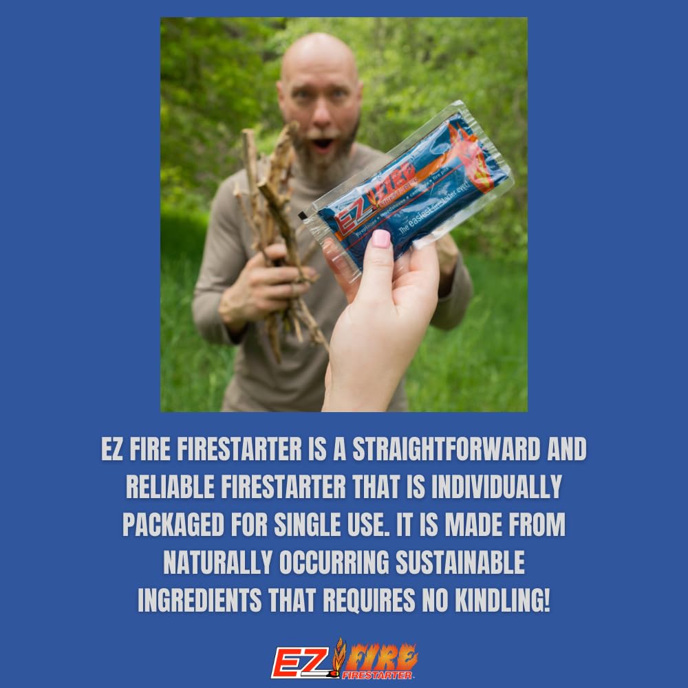 40 Pack Waterproof Windproof Fire Starter Kit - Rechargeable Survival Lighter for Wood Stoves, Fireplaces, Camping & Emergency Use | Odorless, Safe & Durable Tesla Lighter for Outdoor Adventures