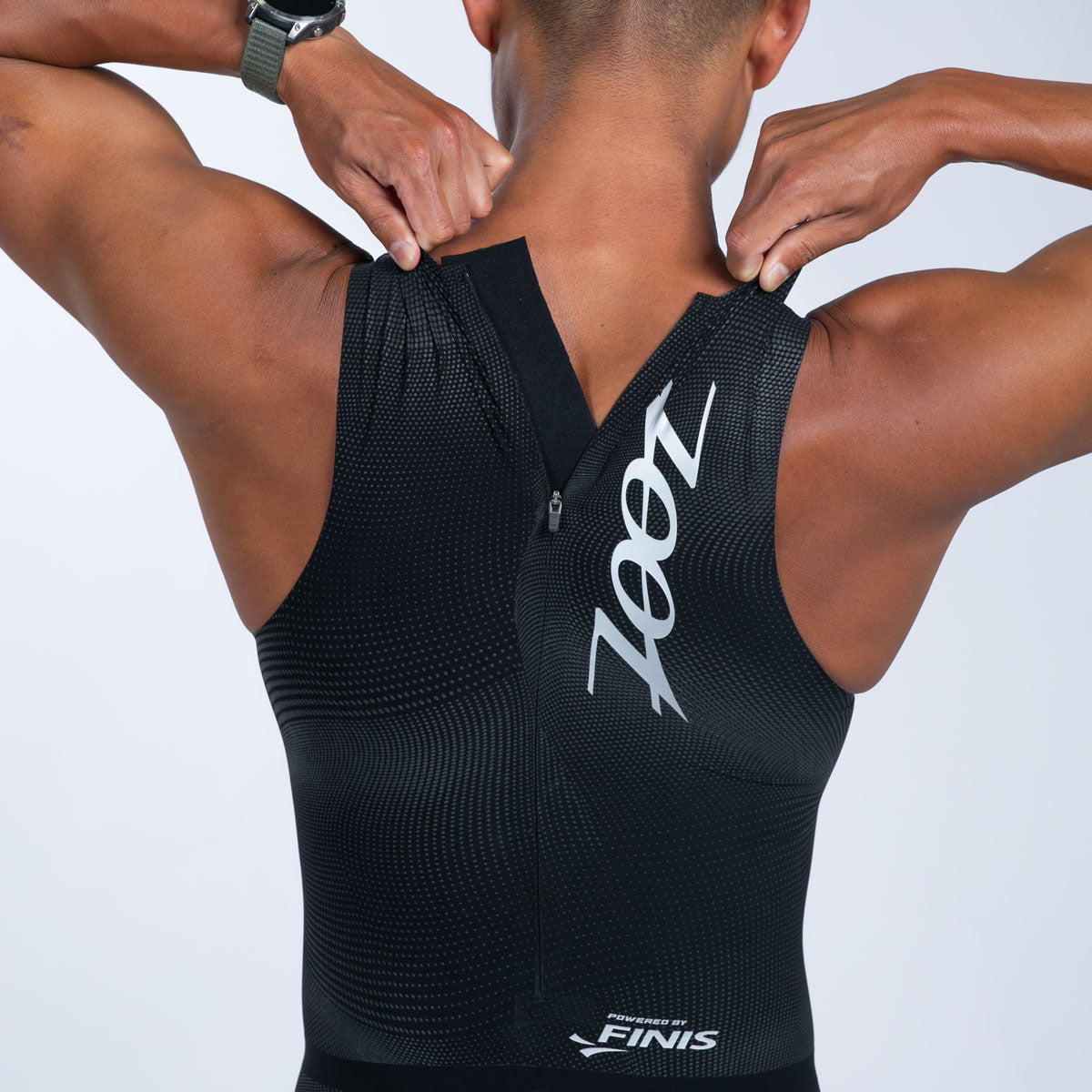 Men's Ultra HydroX Swimskin - High-Performance Swimwear for Competitive Swimming & Training (Black) | Ideal for Lap Swimming, Triathlons & Water Sports