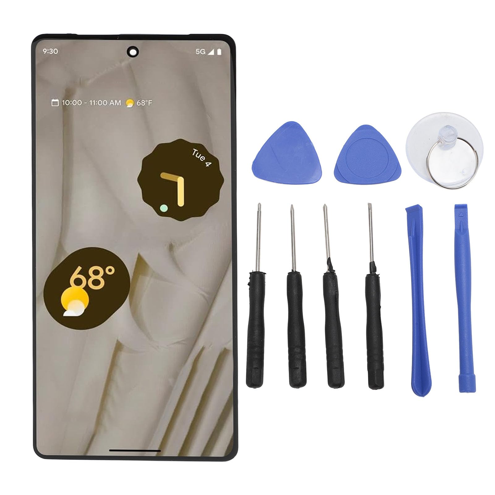 Pixel 7 5G Screen Replacement - 6.3 Inch OLED Display Touch Screen Digitizer Assembly with Repair Tools (Compatible with GVU6C GQML3 Models) - Supports Fingerprint Unlock - Perfect for DIY Phone Repair & Screen Replacement Projects
