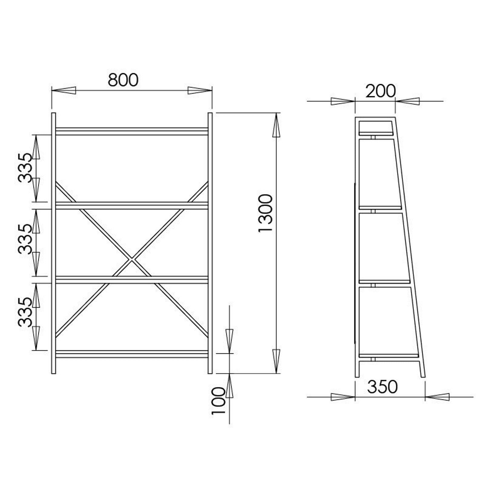 Workzone ASPECT 1300 Bookcase - Modern Oak & Black Wooden Bookshelf for Home Office, Living Room, or Bedroom Storage - 5-Tier Shelving Unit for Books, Decor, and Organizing Essentials