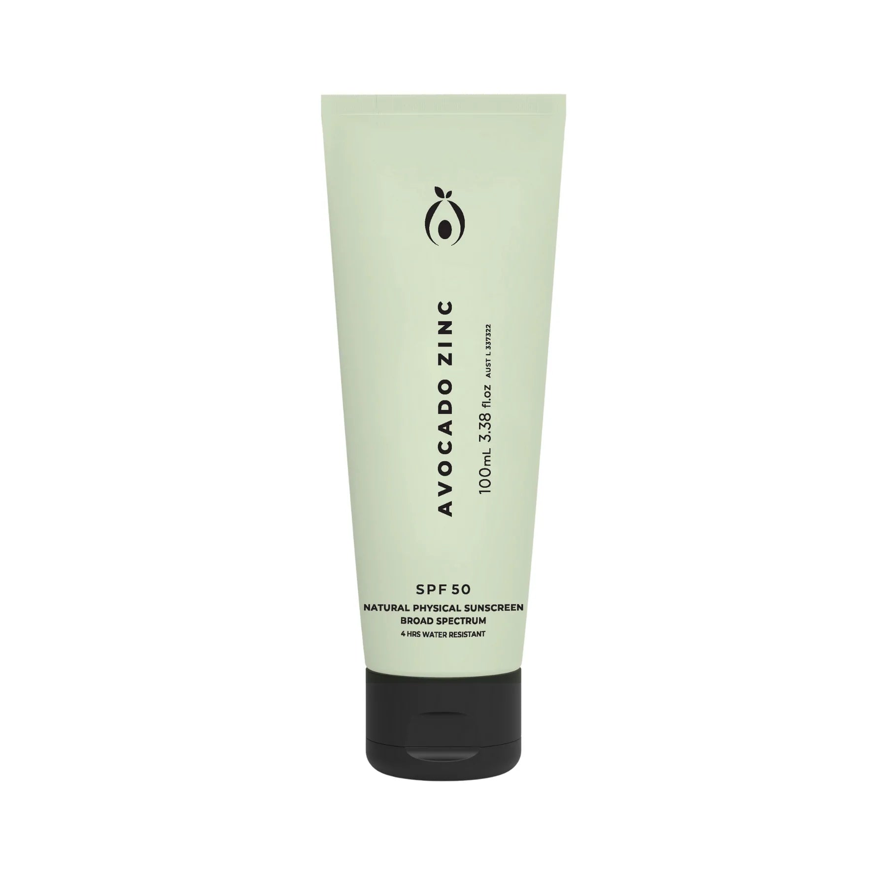 Avocado Zinc SPF50 Natural Physical Sunscreen - Broad Spectrum Face & Body Sun Protection for Sensitive Skin - Perfect for Beach, Swimming & Outdoor Activities