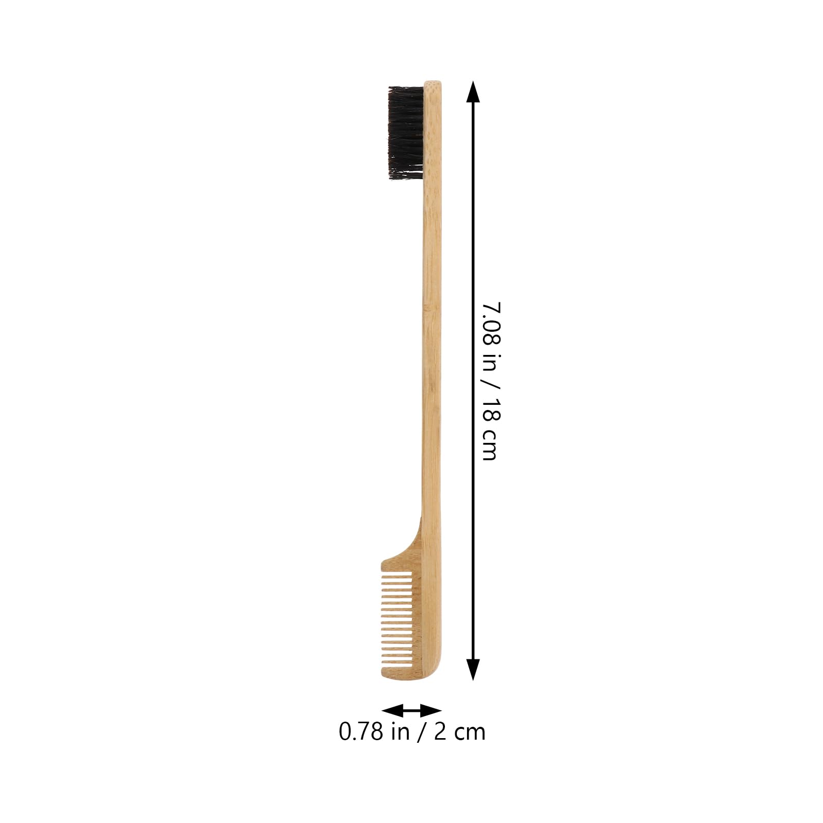 Natural Bamboo Wooden Eyebrow Brush & Eyelash Comb - Dual-Ended Makeup Tool for Perfect Brows & Lashes | Ideal for Eyebrow Grooming, Lash Separation & Professional Makeup Application