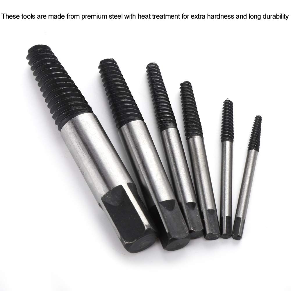 High-Strength Long-Lasting Screw Extractor Set - Heavy Duty Broken Screw Remover Kit for Stubborn Bolts & Damaged Screws | Ideal for Automotive Repair, DIY Projects & Industrial Maintenance