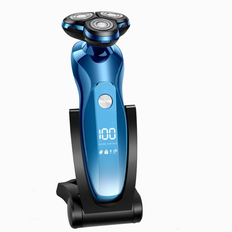 Professional Electric Head Shaver for Men - Rechargeable Rotary Shaver & Beard Trimmer with LCD Display, Waterproof Hair Clipper (Model ZN3013-2) - Perfect for Bald Head Shaving, Beard Grooming & Travel Use