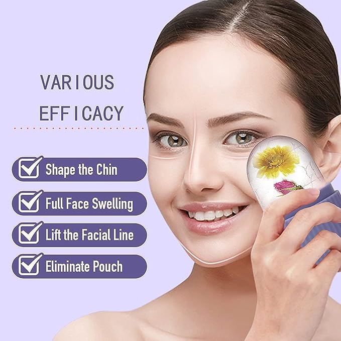 LABACHA Ice Roller for Face Massage - Cooling Facial Roller for Women & Men - Skincare Ice Cube Roller for Glowing Skin & Puffiness Relief (Purple) | Perfect for Morning Routine, Post-Workout Recovery & Spa Day at Home
