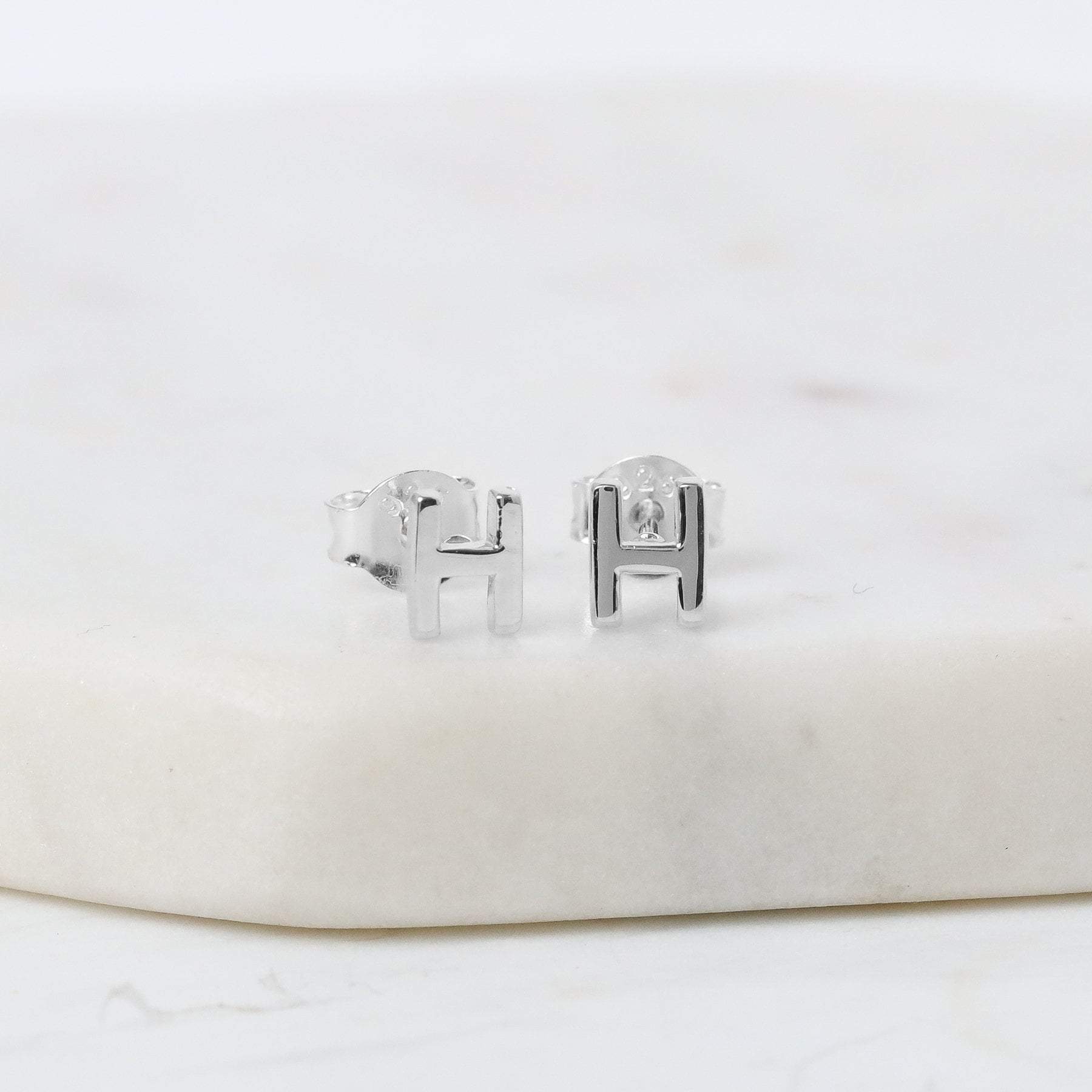 Alphabet Stud Earrings for Women - A-Z Letter Initials, Gold & Silver Plated, Hypoallergenic - Perfect for Gifts, Everyday Wear & Special Occasions