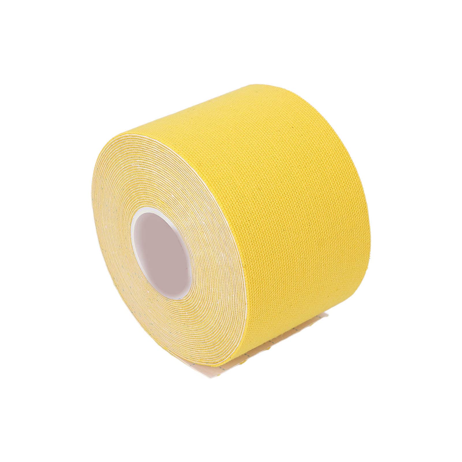 Premium Kinesiology Tape - Breathable Elastic Sports Tape for Muscle Support & Pain Relief - Easy to Apply Glow in The Dark Straps (Yellow) - Ideal for Athletes, Runners & Physical Therapy Recovery