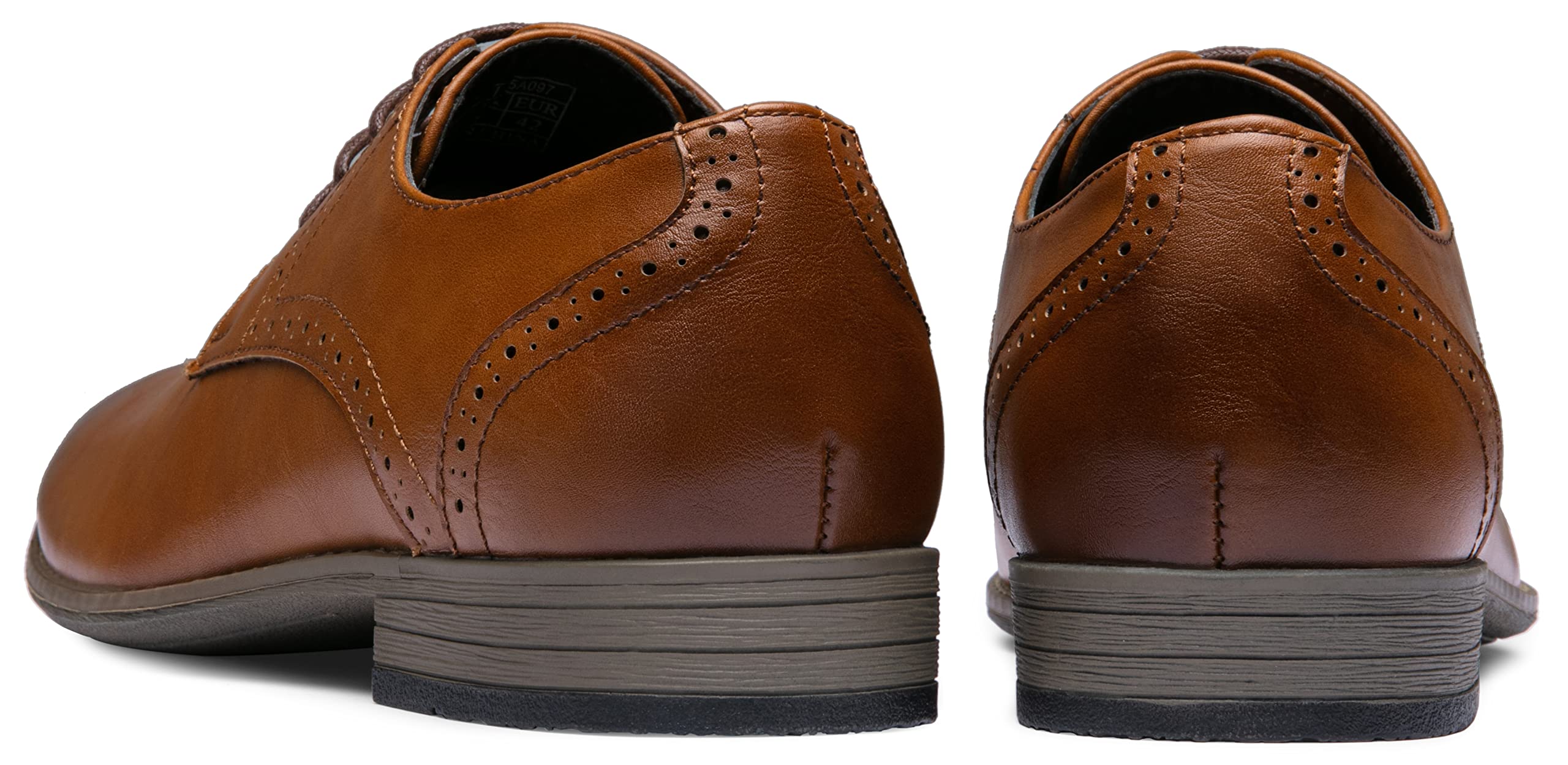 Jousen Men's Oxford Plain Toe Dress Shoes - Classic Formal Derby Shoes for Business, Wedding & Office Wear | Comfortable Leather Dress Shoes for Men
