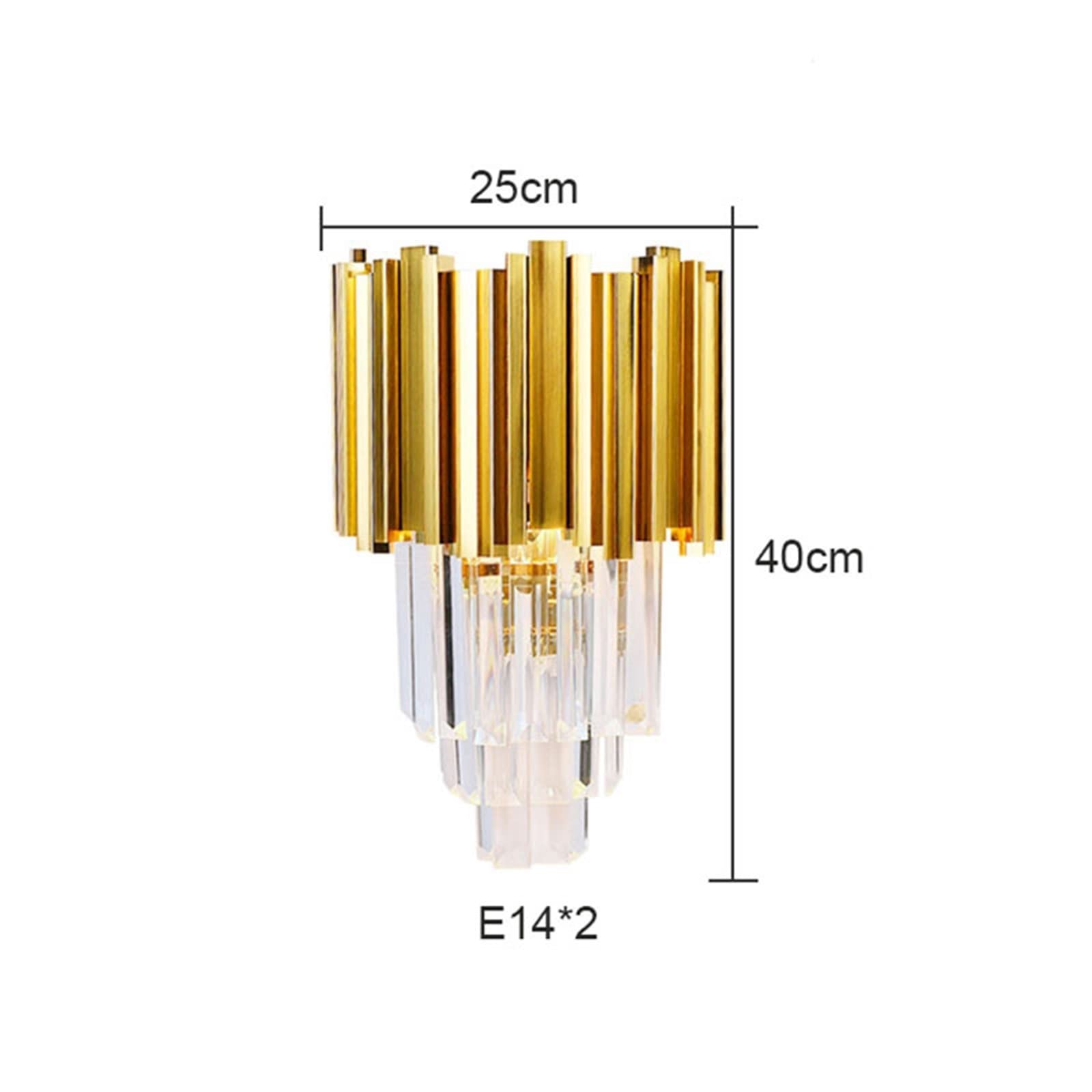 Elegant Gold Crystal Wall Lamps - LED Bedroom Lighting Fixtures for Living Room, Study & Home Decor | Perfect for Ambient Lighting & Wall Accents