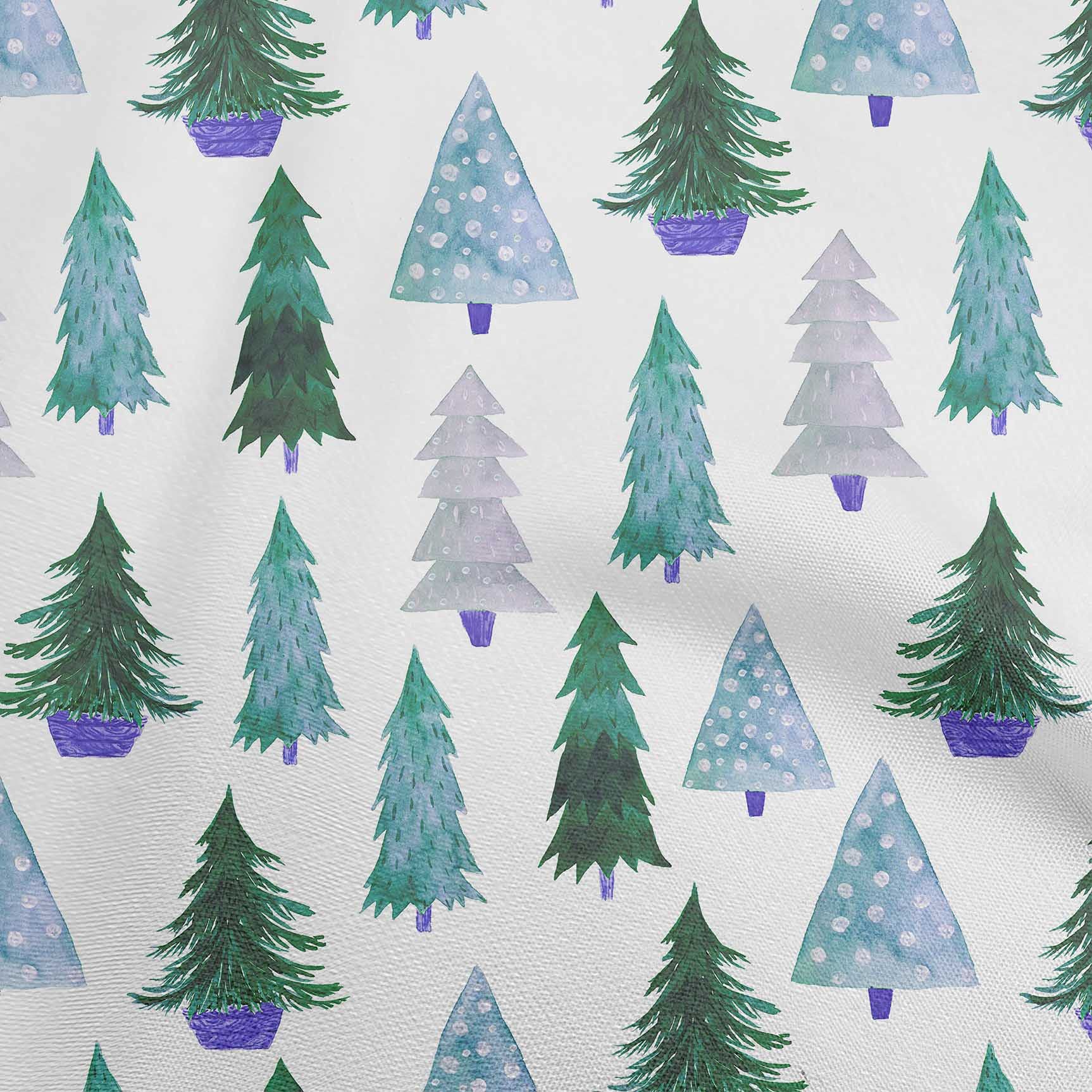 Premium 100% Cotton Jersey Green Tree Print Fabric by The Yard - 58 Inch Wide for DIY Clothing, Quilting & Sewing Projects | Soft, Durable & Breathable Material for Dresses, T-Shirts & Home Decor