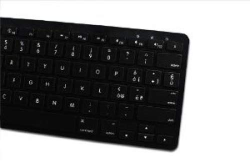 Italian Non-Transparent Keyboard Stickers for Mac - Black Background (Compatible with Desktop, Laptop & Notebook) | Perfect for Typing, Coding & Multilingual Work