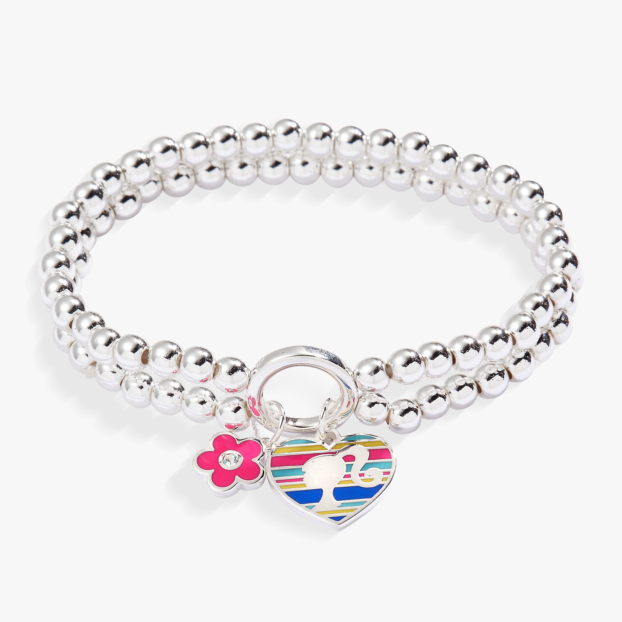 Barbie™ Stretch Charm Bracelet for Girls - Adjustable Fashion Jewelry for Kids, Birthday Gifts, Party Favors | Perfect for Dress-Up, Playtime & Special Occasions