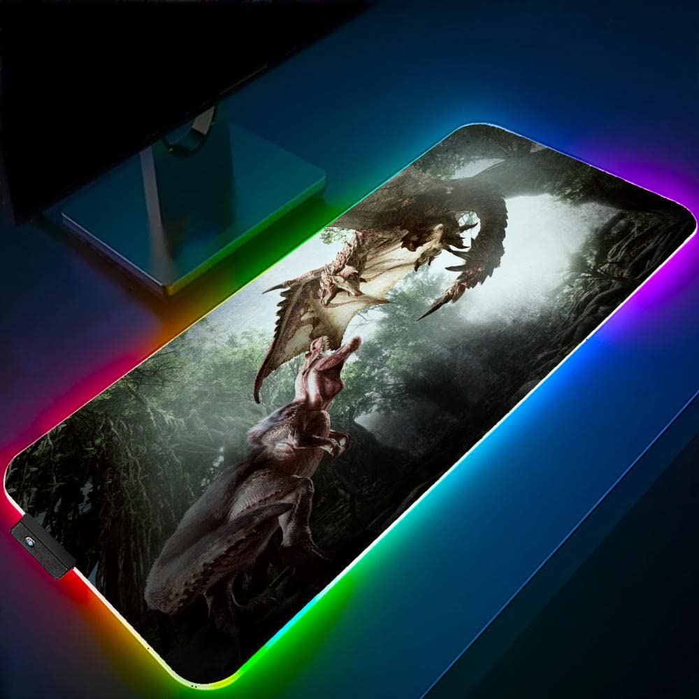 Monster Hunter LED Gaming Mouse Pad - XXL RGB Backlit Mouse Mat (23.6