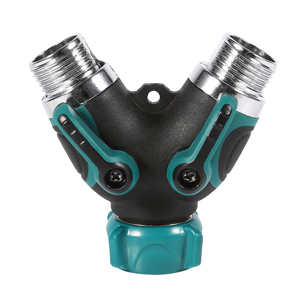 Kafuty-1 Garden Hose Splitter 2 Way - Y Shape Valve Water Pipe Connector Adapter for Home Garden, Yard & Agricultural Irrigation | Outdoor Watering, Lawn Care & Drip Irrigation System